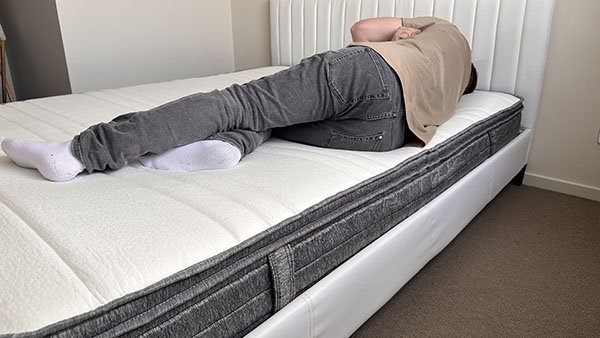 Side sleeping on the Origin Hybrid Mattress